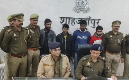 पुलिस मुठभेड़ में 5 शातिर चोर हुए गिरफ्तार