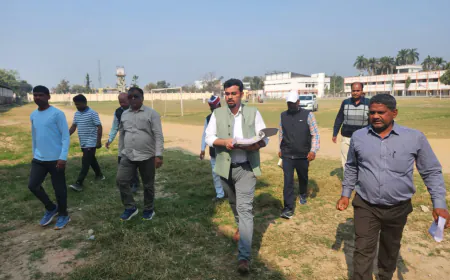 मुख्य विकास अधिकारी ने वीर लोरिक स्पोर्ट्स स्टेडियम के निरीक्षण में पाई कई खामियां