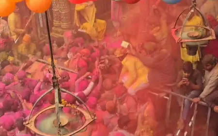 विश्व प्रसिद्ध बाँके बिहारी मंदिर में शुरू हुआ होली का खुमार