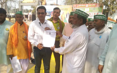 भारतीय किसान यूनियन ने मांगों को लेकर खंड विकास अधिकारी को सौंपा ज्ञापन 