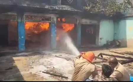 महराजगंज में भीषण आग से धू-धूकर जला घर, दो लोग झुलसे