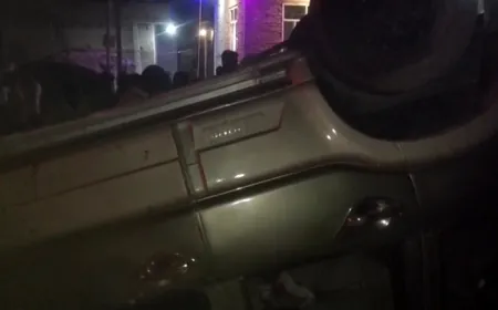 स्कॉर्पियो अनियंत्रित होकर हाईवे पर पलटी, एक की मौके, दो गंभीर रूप से घायल