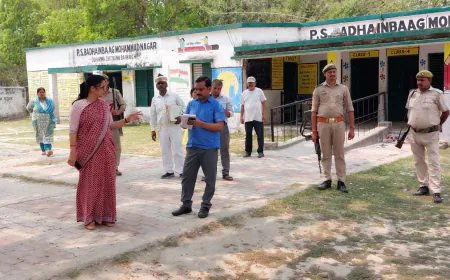 प्राथमिक विद्यालय बढ़ईनबाग का डीएम मोनिका रानी ने किया औचक निरीक्षण