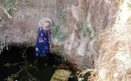 संदिग्ध परिस्थितियों में ग्रामीण महिला का रस्सी के सहारे कुएं के अंदर लटकता मिला शव