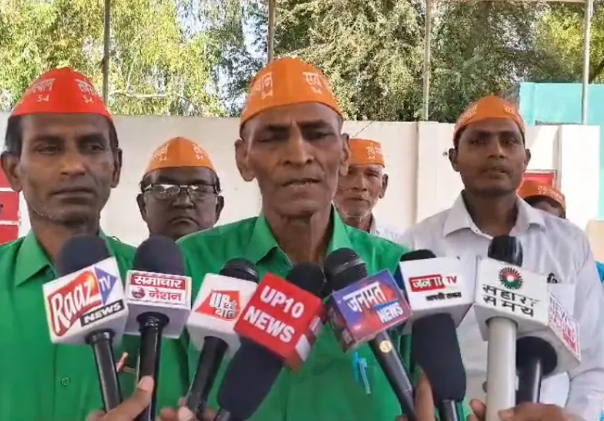 सपा सांसद एसपी सिंह पटेल से नाराज सर्व समाज सेवा संस्थान के कार्यकर्ताओ ने किया प्रेस कांफ्रेस