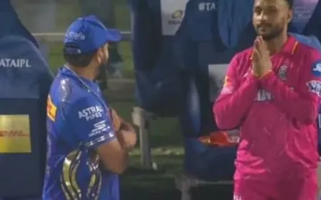 रोहित को प्रणाम, रितिका को सलाम: आकाश मधवाल का सम्मान भरा पल वायरल