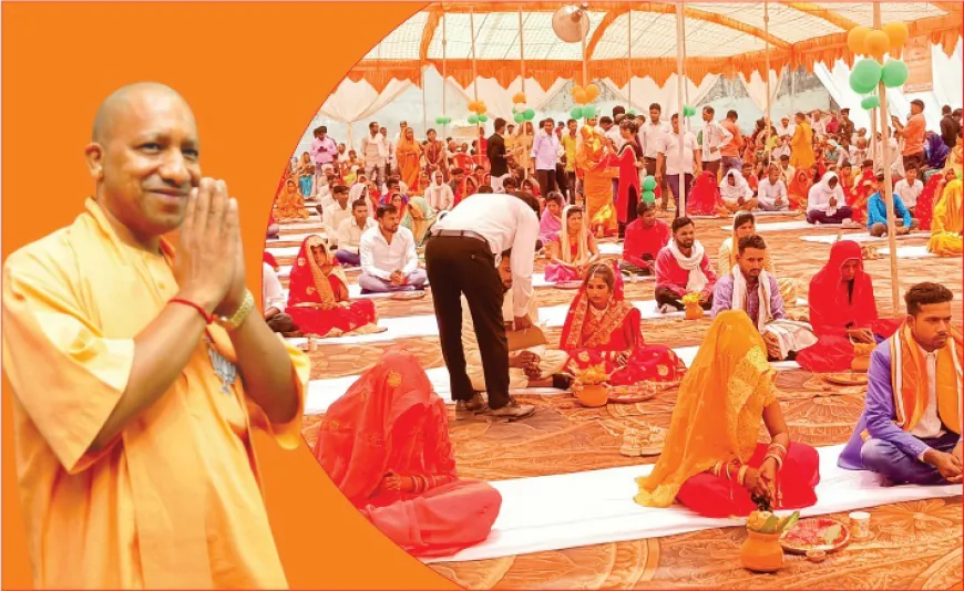 मुख्यमंत्री योगी आदित्यनाथ की मौजूदगी में आज मंगलवार को परिणय सूत्रबंधन में बंधेंगे 1200 जोड़े