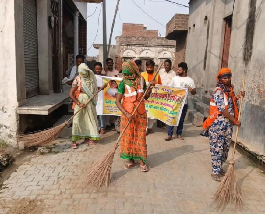 राजमाता अहिल्याबाई होल्कर की 300वीं जयंती पर गवां नगर पंचायत में स्वच्छता अभियान आयोजित