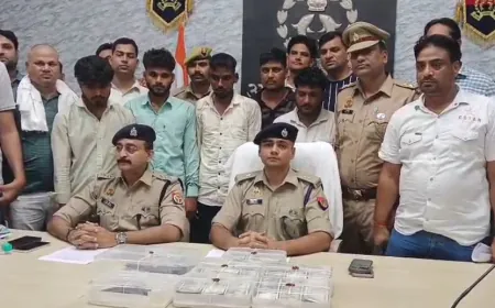 बैंक एजेंटों से तमंचे की नोक पर लूट करने वाले पांच लुटेरे गिरफ्तार, 10 लाख रुपये और अवैध हथियार बरामद