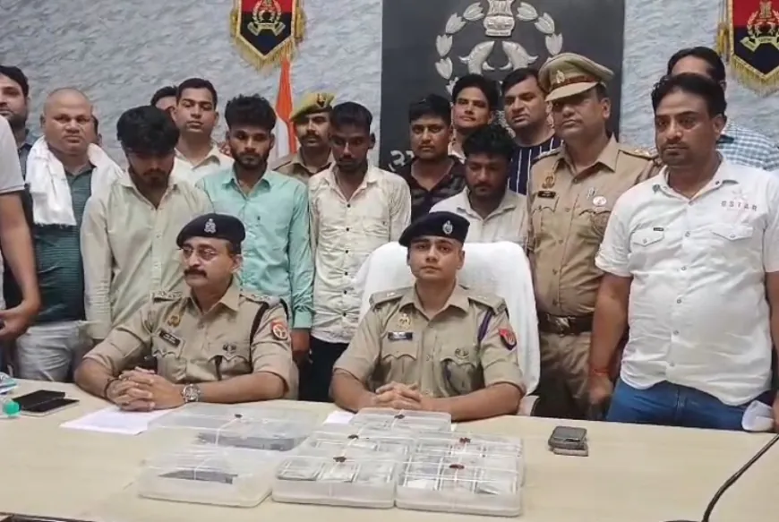 बैंक एजेंटों से तमंचे की नोक पर लूट करने वाले पांच लुटेरे गिरफ्तार, 10 लाख रुपये और अवैध हथियार बरामद