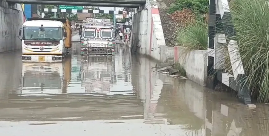 पहली बारिश में खुली व्यवस्था की पोल, जलजमाव से दो घंटे तक बाधित रहा आवागमन