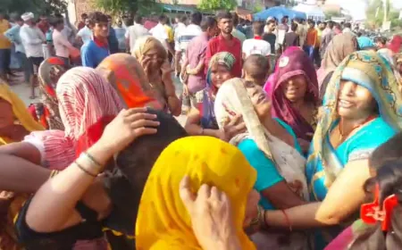 तेज रफ्तार ट्रैक्टर ने दो लोगों को रौंदा, एक की मौत, दूसरा गंभीर घायल