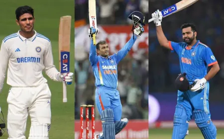 टेस्ट और वनडे में दोहरा शतक लगाने वाले खिलाड़ी: 5 में से 4 भारतीय, शुभमन गिल बने खास क्लब का हिस्सा