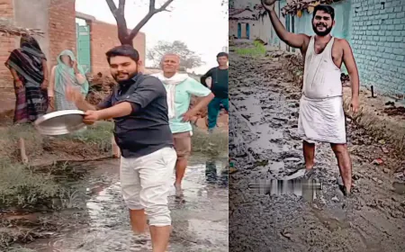 युवक ने डमरू और थाली बजाकर सड़क के लिए किया अनोखा प्रदर्शन, वीडियो हुआ वायरल