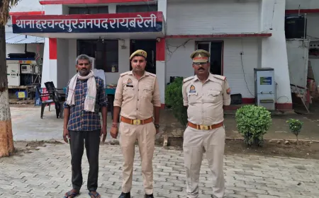 रायबरेली में गैर इरादतन हत्या के वांछित अभियुक्त को हरचंदपुर पुलिस ने किया गिरफ्तार