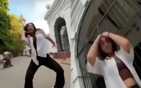 DM ऑफिस के बाहर युवती का डांस वायरल: बलिया प्रशासन की गरिमा पर उठे सवाल, देखें वीडियो