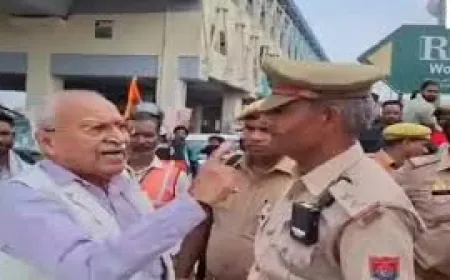 बीजेपी नेता लक्ष्मीकांत बाजपेई की गाड़ी पुलिस ने रोकी, सड़क पर सुनाई कड़वी बातें – राजनीति में हलचल