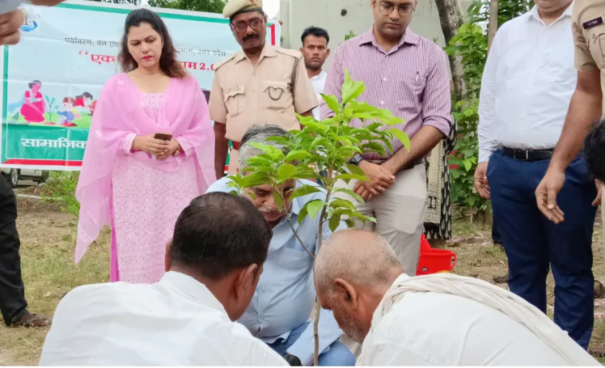 जनपद न्यायाधीश ने जजेज कम्पाउण्ड के नन्दन वन एवं सेशन हाउस में किया वृक्षारोपण