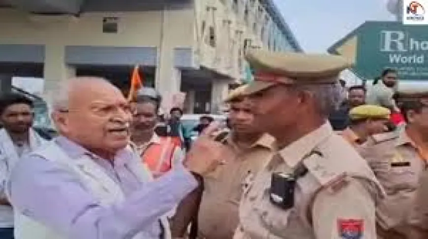 बीजेपी नेता लक्ष्मीकांत बाजपेई की गाड़ी पुलिस ने रोकी, सड़क पर सुनाई कड़वी बातें – राजनीति में हलचल
