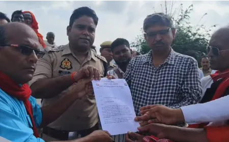 प्रशासन की रोक के बावजूद भाकपा (माले) का प्रतिरोध मार्च, गरीबों की जमीन बांटने की उठी मांग