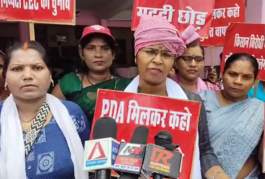 किसानों की समस्याओं व वोट काटने को लेकर सपा महिला मोर्चा ने सौंपा ज्ञापन