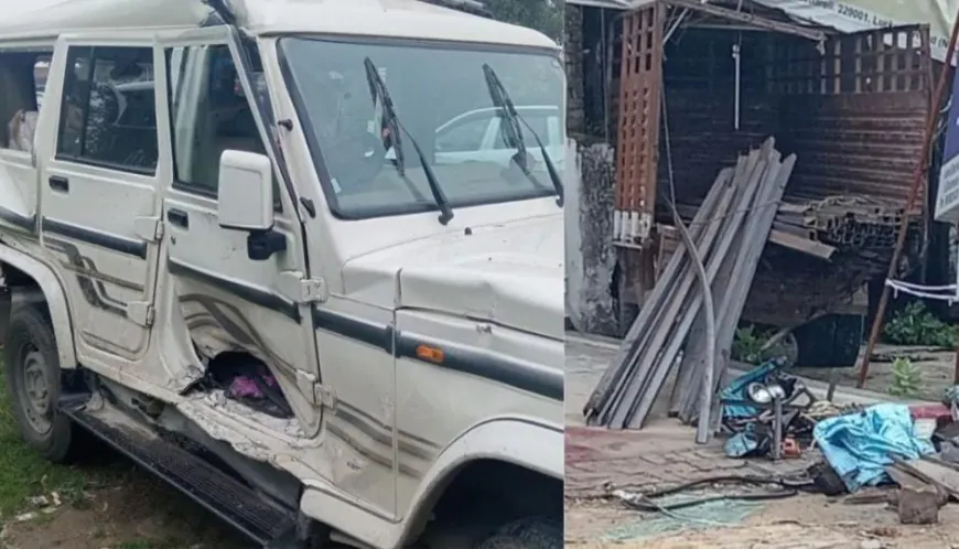 जीएसटी टीम की बोलेरो में ट्रक ने मारी टक्कर, एक की मौत, अधिकारी समेत तीन घायल