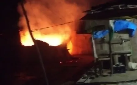 हरदोई में गैस सिलेंडर लीकेज से लगी भीषण आग, गृहस्थी हुआ राख 