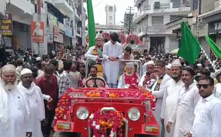 ईद मीलादुन्नबी पर जिलेभर में जश्न, रायबरेली में निकला विशाल जुलूसे मोहम्मदी
