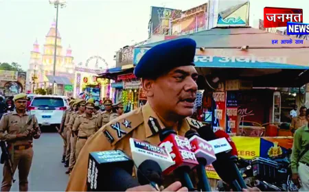 अयोध्या में दुर्गा पूजा महोत्सव को लेकर सुरक्षा के पुख्ता इंतजाम, आईजी ने किया रूट मार्च