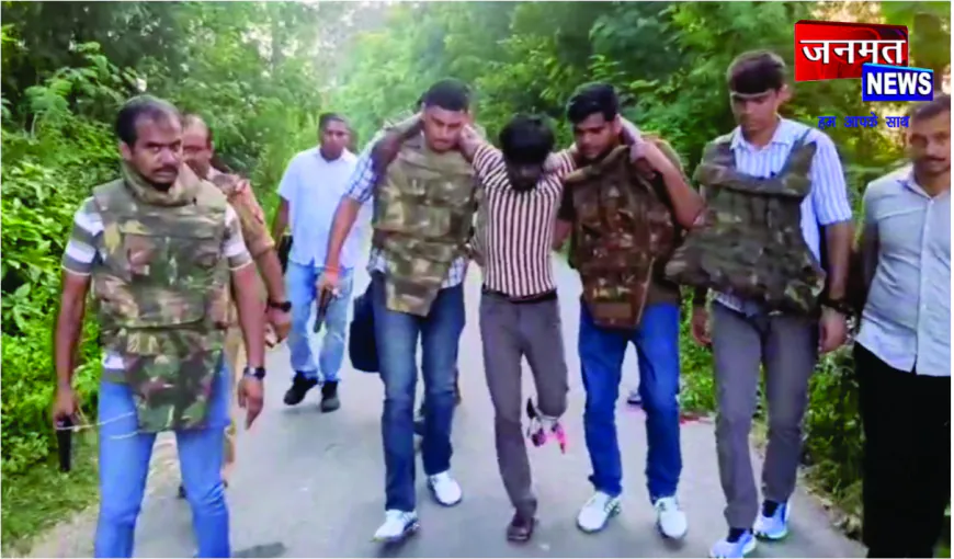 कन्नौज में पुलिस और लुटेरों की मुठभेड़, महिला की हत्या कर लूट करने वाला सूरज कश्यप गोली लगने से घायल, साथी जसवंत फरार