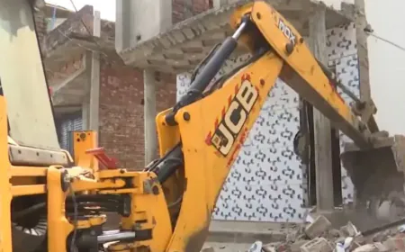 संभल में फिर चला बुलडोज़र: मदरसे और मैरिज पैलेस को किया गया ध्वस्त