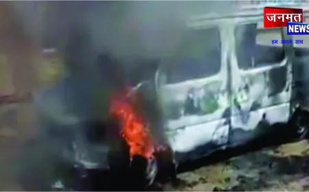 अवैध गैस रिफिलिंग के दौरान कार में लगी आग — दो किशोर झुलसे