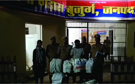 गैण्डास बुजुर्ग पुलिस की बड़ी कार्रवाई, भारी मात्रा में अवैध पटाखे बरामद — एक गिरफ्तार