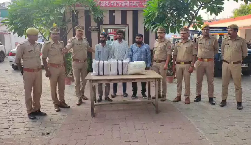 पुलिस ने अवैध गांजा के साथअभियुक्तों को किया "गिरफ्तार"...