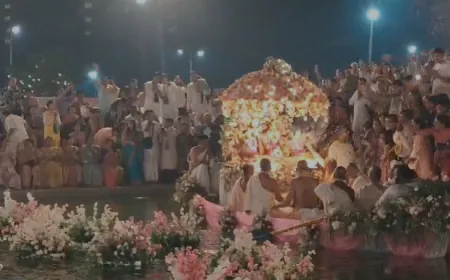 नौका विहार के साथ हुआ चंद्रोदय मंदिर के त्रिदिवसीय कार्तिक उत्सव का भव्य समापन