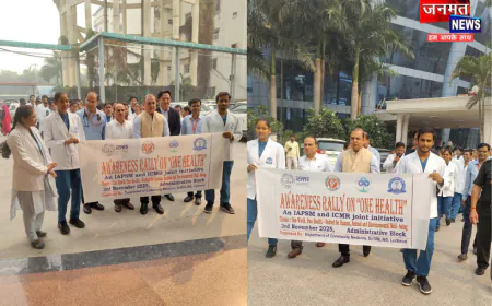 वन हेल्थ पहल: आरएमएलआईएमएस लखनऊ में पर्यावरण जागरूकता पदयात्रा का सफल आयोजन