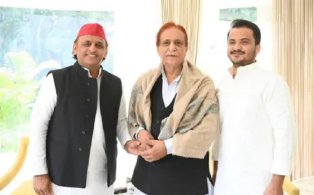 लखनऊ में अखिलेश यादव से मिले आजम खां, सपा सुप्रीमो ने X पर लिखी ये बात