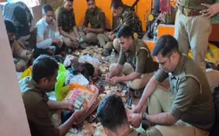 प्रतापगढ़: ड्रग माफिया के घर से नोटों का जखीरा बरामद, 24 घण्टे तक मशीनों से गिनती रही पुलिस
