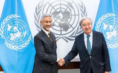 G7 बैठक के दौरान गुटेरेस से मिले जयशंकर, वैश्विक हालात और भारत की भूमिका पर अहम चर्चा