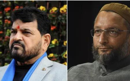 ओवैसी खानदानी, मुसलमान होना उनका गुनाह; बृजभूषण सिंह ने बांधे AIMIM चीफ के तारीफों के पुल