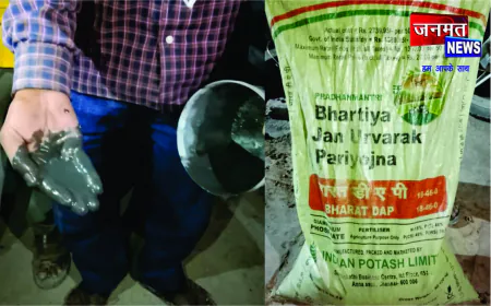 किसानों ने दुकानदार पर लगाया नकली खाद बेचने का आरोप, खाद में निकले बालू–पत्थर, कार्रवाई की मांग लेकर पहुंचे तहसील