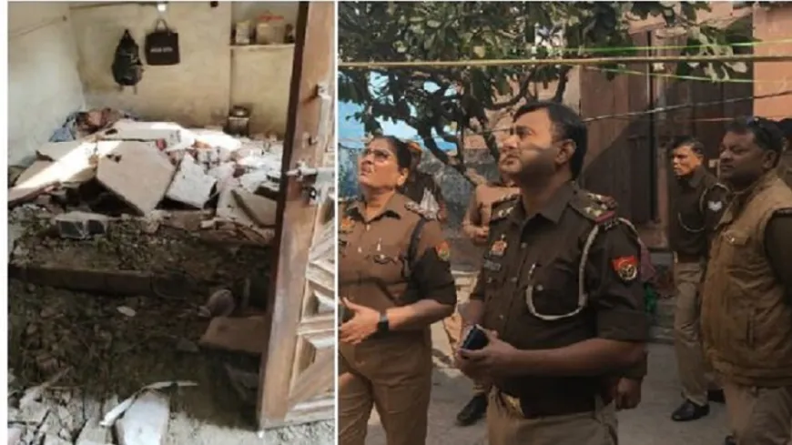 हापुड़ में जोरदार विस्फोट: घर की दीवार और लेंटर ढहे, दो लोगों के दबे होने की सूचना