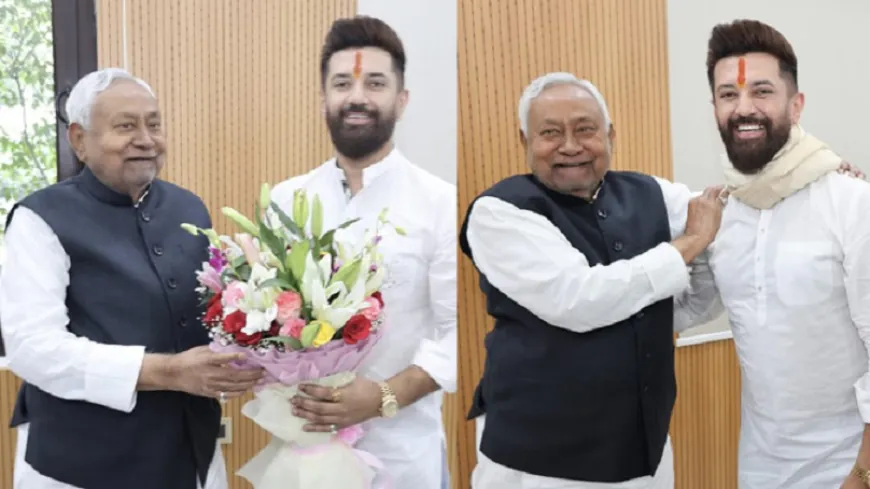 बिहार में नई सरकार की रूपरेखा पर मंथन शुरू, नीतीश से गर्मजोशी से मिले चिराग पासवान