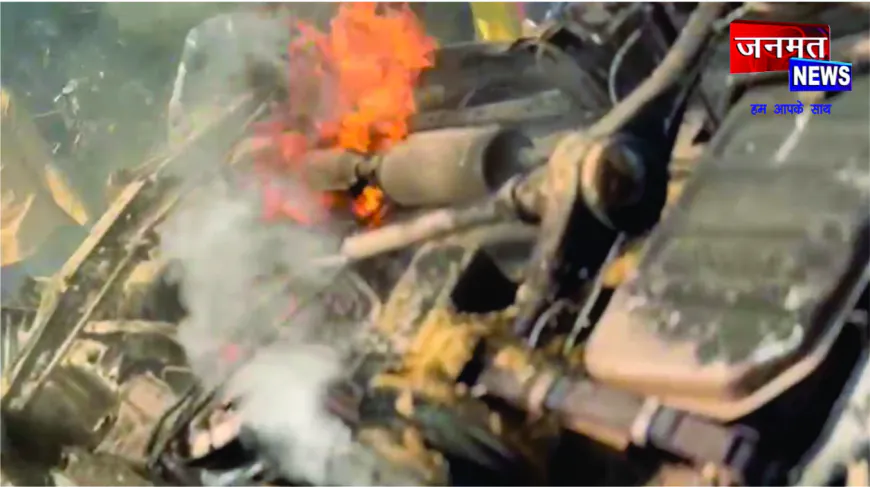छात्रों से भरी स्कूल वैन में लगी आग, कूदकर बचाई बच्चों ने जान