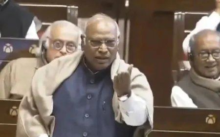 '...तब आपकी देशभक्ति कहां थी?', संसद में वंदे मातरम् पर चर्चा के दौरान खरगे का भाजपा पर हमला