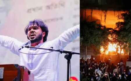 बांग्लादेश में उस्मान हादी की मौत के बाद भड़की आग, भारत के राजनयिक दफ्तर पर हमला