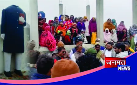 बछरावां में डॉ. भीमराव अंबेडकर की प्रतिमा क्षतिग्रस्त, गांव में आक्रोश, जांच में जुटी पुलिस