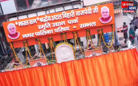 अब महापुरुषों के नाम से जानी जाएगी ऐतिहासिक नगरी संभल, अटल स्मृति वन का DM ने किया लोकार्पण