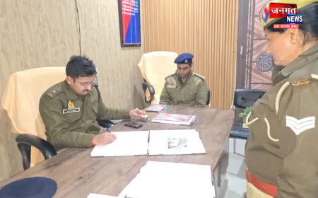 औरैया पुलिस अधीक्षक ने किया थाना कुदरकोट का आकस्मिक निरीक्षण, दिए ये निर्देश