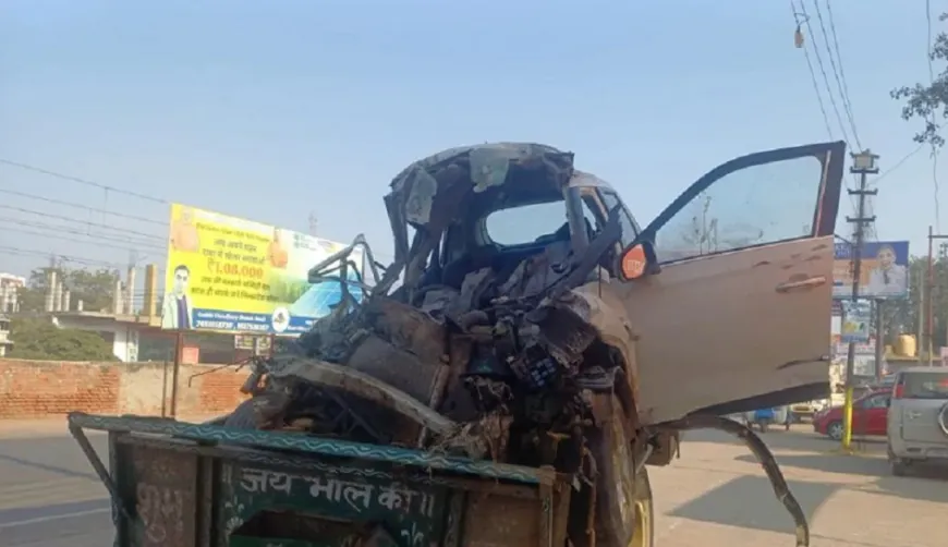 मथुरा-जयपुर हाईवे पर भीषण हादसा: शाहजहांपुर में ट्रैक्टर ट्रॉली में घुसी कार, तीन दोस्तों की मौत